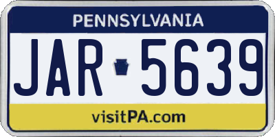 PA license plate JAR5639
