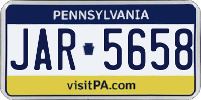PA license plate JAR5658