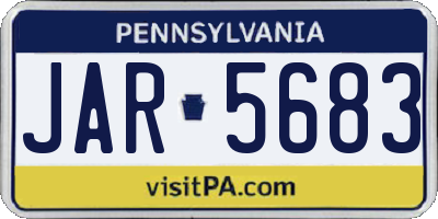 PA license plate JAR5683