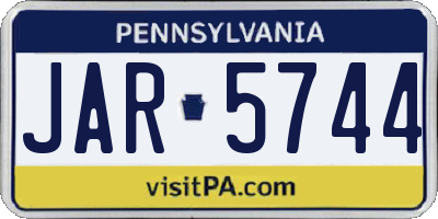 PA license plate JAR5744
