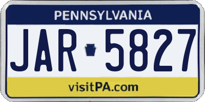 PA license plate JAR5827