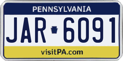 PA license plate JAR6091