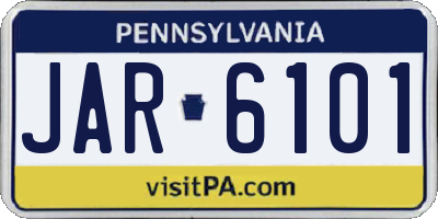 PA license plate JAR6101