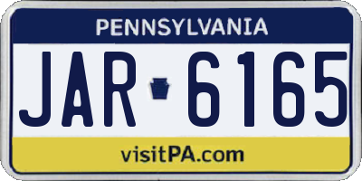 PA license plate JAR6165