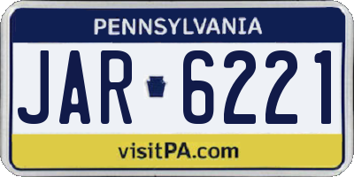 PA license plate JAR6221