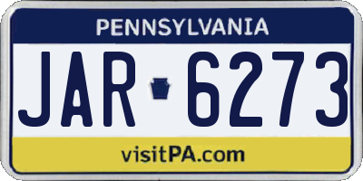 PA license plate JAR6273