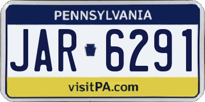 PA license plate JAR6291