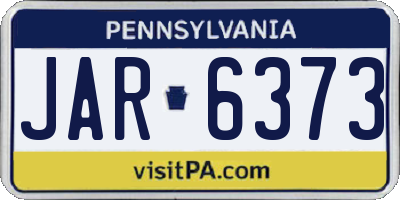 PA license plate JAR6373