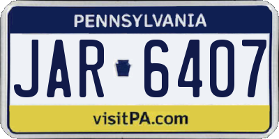 PA license plate JAR6407