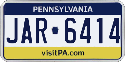 PA license plate JAR6414