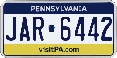 PA license plate JAR6442