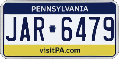 PA license plate JAR6479