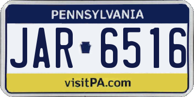 PA license plate JAR6516