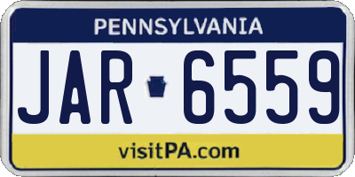 PA license plate JAR6559