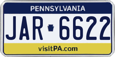 PA license plate JAR6622
