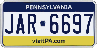PA license plate JAR6697