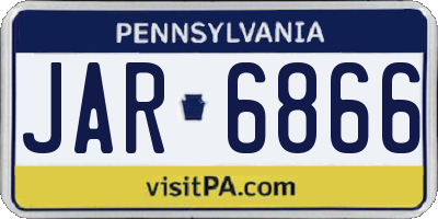 PA license plate JAR6866