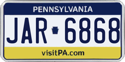 PA license plate JAR6868