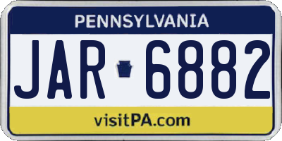 PA license plate JAR6882