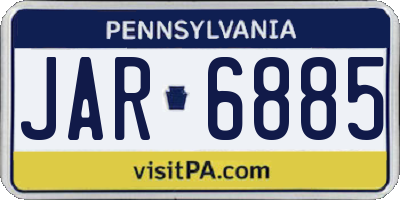 PA license plate JAR6885
