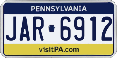 PA license plate JAR6912