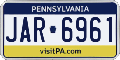 PA license plate JAR6961