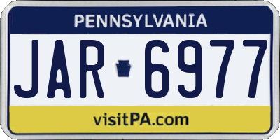 PA license plate JAR6977