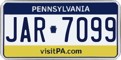 PA license plate JAR7099