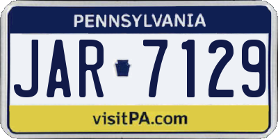 PA license plate JAR7129