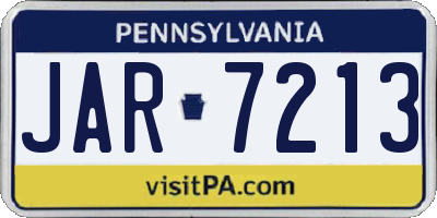 PA license plate JAR7213