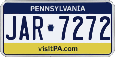 PA license plate JAR7272