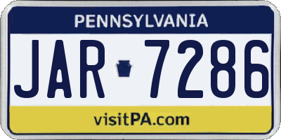 PA license plate JAR7286