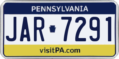 PA license plate JAR7291