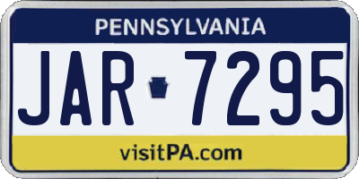 PA license plate JAR7295