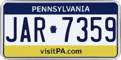 PA license plate JAR7359