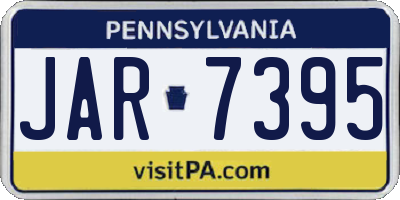 PA license plate JAR7395