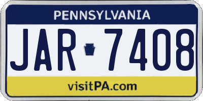 PA license plate JAR7408