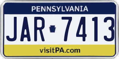 PA license plate JAR7413