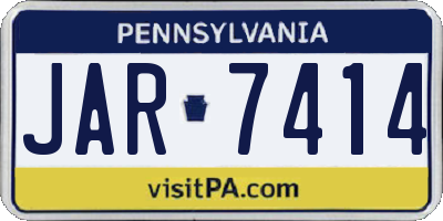 PA license plate JAR7414