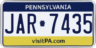 PA license plate JAR7435