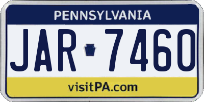 PA license plate JAR7460