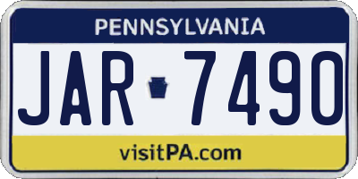 PA license plate JAR7490