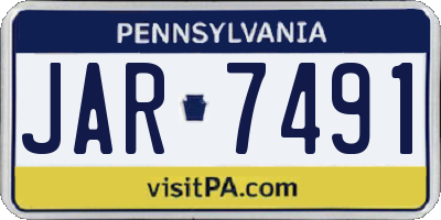 PA license plate JAR7491