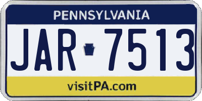 PA license plate JAR7513