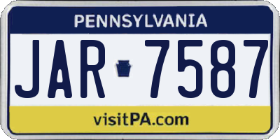 PA license plate JAR7587