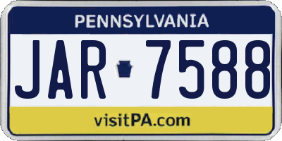 PA license plate JAR7588