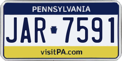 PA license plate JAR7591