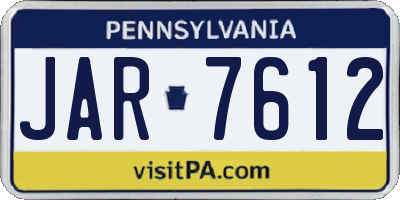 PA license plate JAR7612