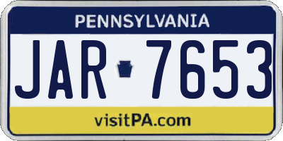 PA license plate JAR7653