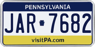 PA license plate JAR7682